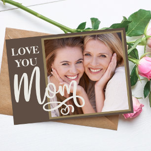 Liebe Mama Benutzerdefiniertes Foto und Text Feiertagskarte
