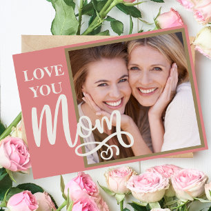 Liebe Mama Benutzerdefiniertes Foto und Text Feiertagskarte