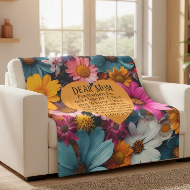 Liebe Mama Blumen Fleece Decke Liebesgeschenk (Von Creator hochgeladen)