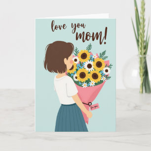 Liebe Mama Blumengrußkarte Karte
