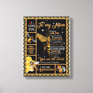 Liebe Mama   Brief an meine Mama Sie sind die Welt Leinwanddruck