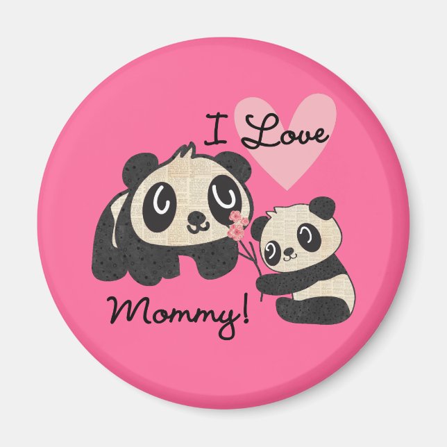 Liebe-Mama der Panda-I Magnet (Vorne)