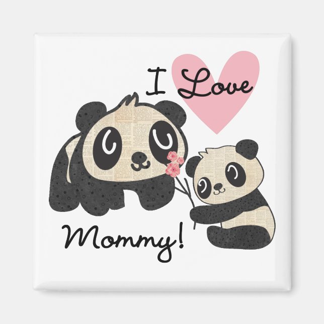 Liebe-Mama der Panda-I Magnet (Vorne)