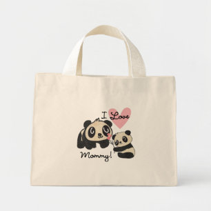 Liebe-Mama der Panda-I Mini Stoffbeutel