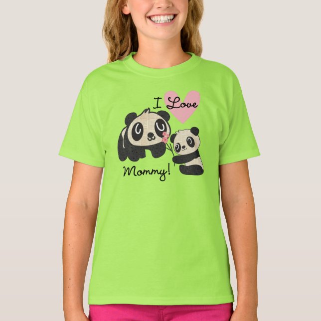 Liebe-Mama der Panda-I T-Shirt (Vorderseite)
