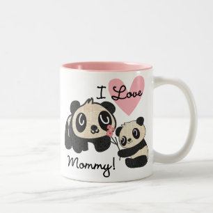 Liebe-Mama der Panda-I Zweifarbige Tasse