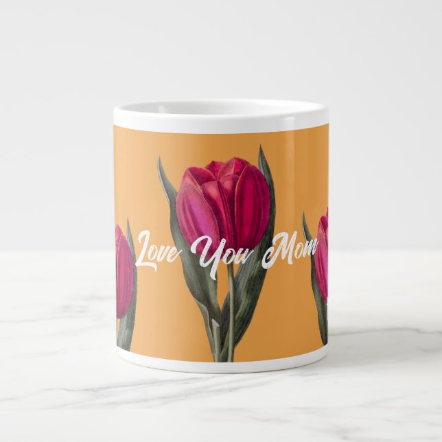 Liebe Mama Designed Geschenk Jumbo-Tasse (Vorderseite)