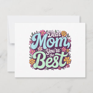 Liebe Mama, du bist die beste Muttertagsblume Dankeskarte