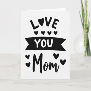 Liebe Mama einfache Design-Karte Karte