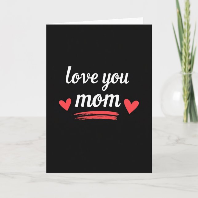 Liebe Mama Einfache Karte (Vorderseite)
