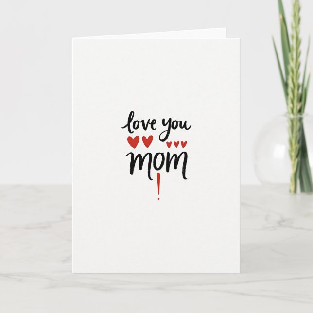 Liebe Mama Einfache Kunstkarte Karte (Vorderseite)