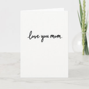 Liebe Mama Einfache Schriftkarte Karte