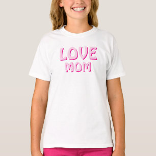 LIEBE-MAMA EINFACHES DESIGN-DAUGHTER-DRESS T-Shirt