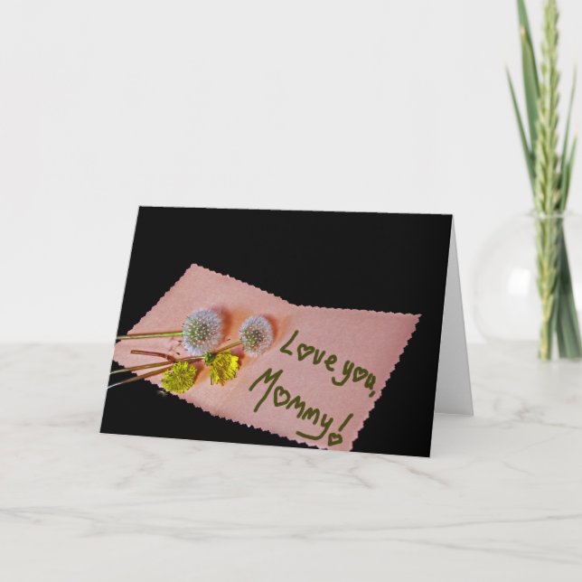 Liebe, Mama Feiertagskarte (Vorderseite)