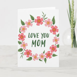 Liebe Mama Florale Faux-Goldkarte Karte