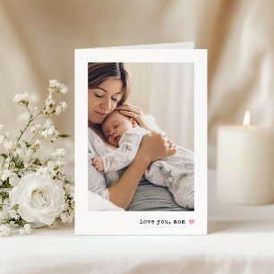 Liebe Mama Foto und Herz in jeder Farbe Karte