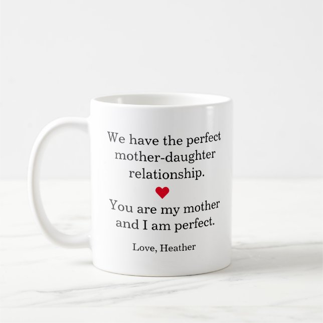 Liebe Mama Funny Perfect Mütter Tagesgeschenk Kaffeetasse (Links)