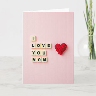 Liebe Mama Garn Herz Kunstkarte Karte