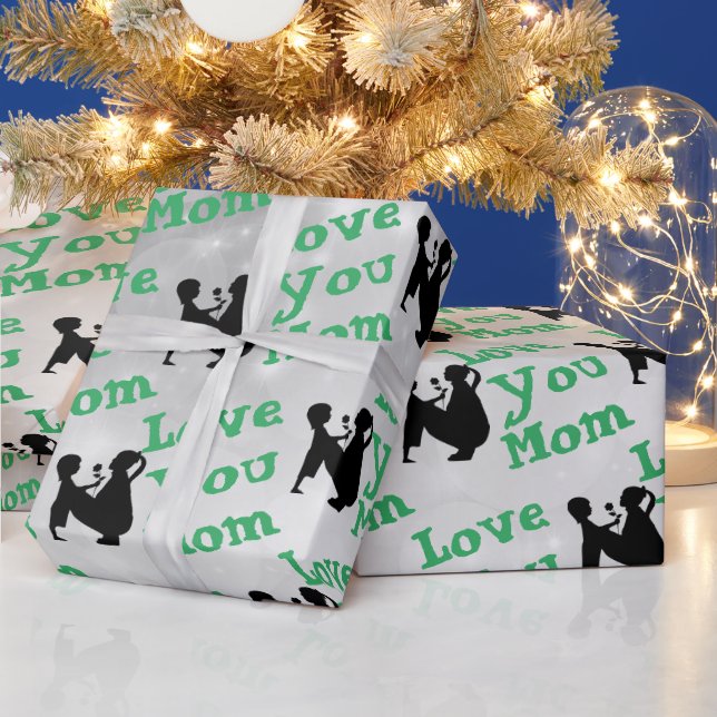 Liebe, Mama Geschenkpapier (Feiertage)