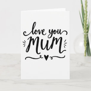 Liebe Mama Grafik Kunstkarte Karte