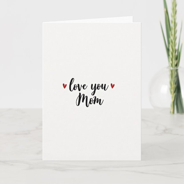 Liebe Mama Handschriftliche Karte (Vorderseite)
