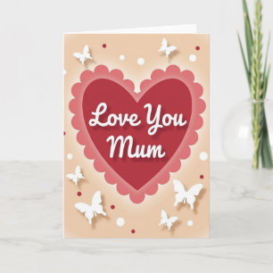 Liebe Mama Herz Kunstkarte Karte