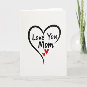 Liebe Mama Herz Kunstkarte Karte