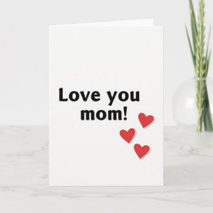 Liebe Mama Herzen Einfache Karte