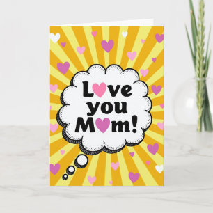Liebe Mama Herzen Grußkarte Karte