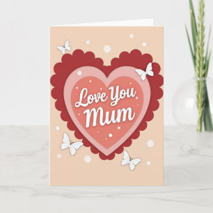 Liebe Mama Herzliches Grußkarte Karte
