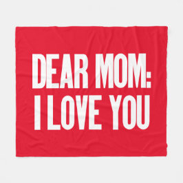 Liebe Mama I Liebe Sie Fleecedecke