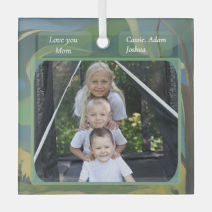 Liebe Mama Individueller Kinderfoto-Schmuckanhänge Ornament Aus Glas
