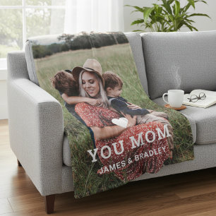 Liebe Mama, individuelles Fotogeschenk zum Muttert Fleecedecke