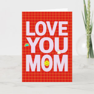 Liebe Mama Karte mit Rasterdesign