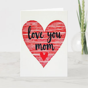 Liebe Mama Kunst Herz Karte