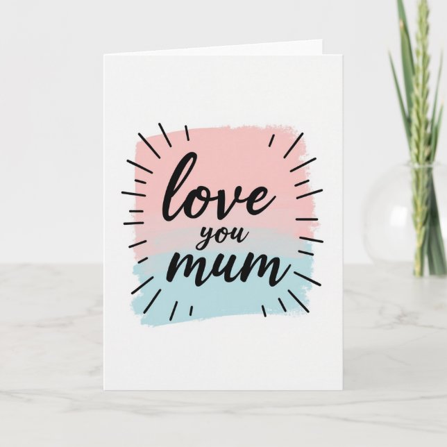 Liebe Mama Kunstkarte Karte (Vorderseite)