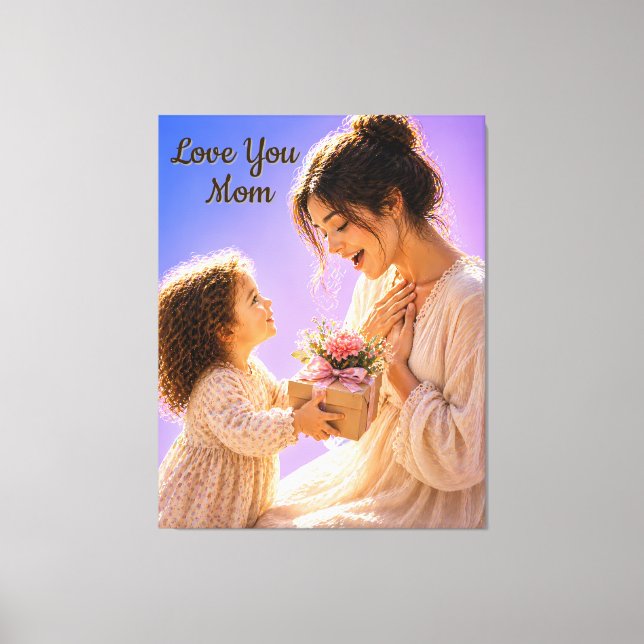 Liebe Mama Leinwand Wand Kunst Geschenk Dekor (Vorderseite)