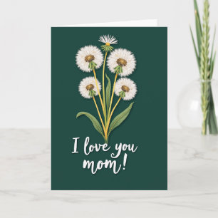 Liebe Mama Löwenzahn Flauschige Karte