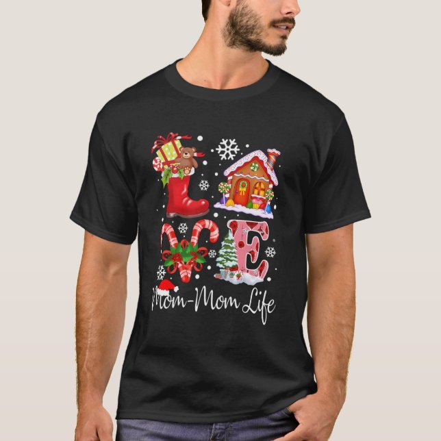 Liebe Mama Mama Weihnachten Oma Geschenk T-Shirt (Vorderseite)