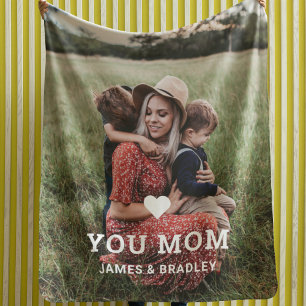 Liebe Mama Muttertag Familienfoto und Herz Sherpadecke