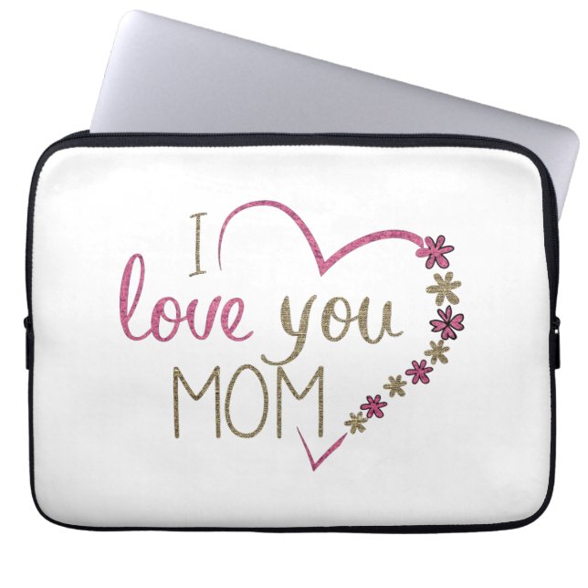 Liebe Mama Muttertag Herz Laptopschutzhülle (Vorderseite)