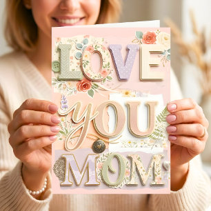 Liebe Mama Muttertag Scrapbook Fotokarte Karte