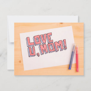 Liebe, Mama Postkarte