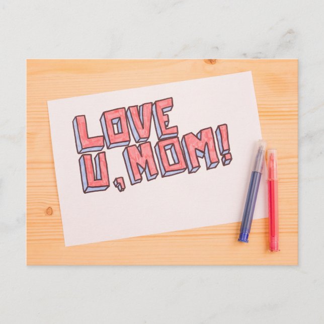 Liebe, Mama Postkarte (Vorderseite)