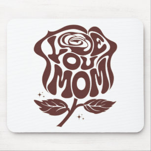 Liebe Mama Rose Typografie Mousepad