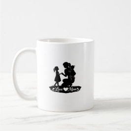Liebe Mama Silhouette Muttertagsdesign Kaffeetasse