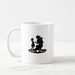 Liebe Mama Silhouette Muttertagsdesign Kaffeetasse