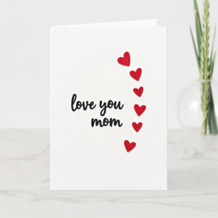 Liebe Mama Simple Hearts Karte