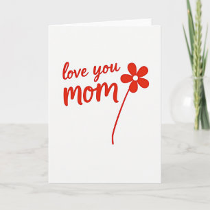 Liebe Mama Simple Red Karte
