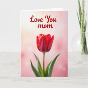 Liebe Mama Tulpe Rot Karte